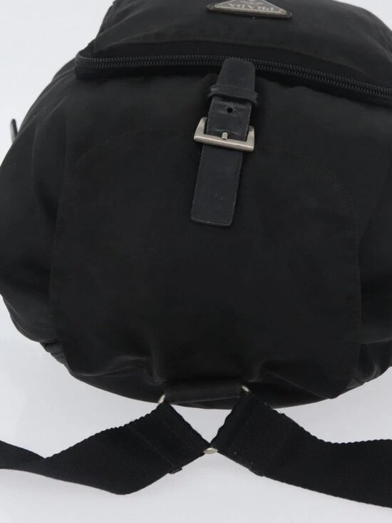 PRADA Backpack Nylon Black Silver Auth BA11574 main image 13